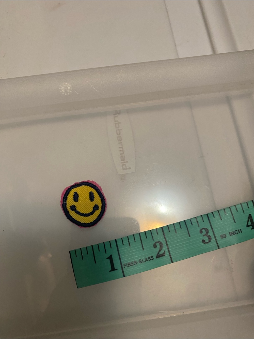 Embroidered happy face patch - Picture 2 of 2